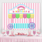 Nachtisch Speichern Süßigkeitenland Themenorientiert Glücklich Geburtstag Hintergrund